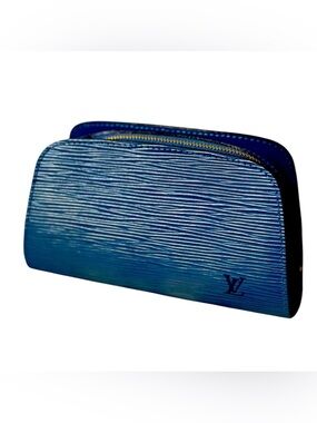 Louis Vuitton Dauphine Epi Toledo Blue Cosmetic Bag